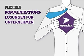 Superheld mit Esendex T-Shirt