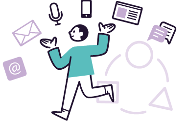 Illustration showing multi-channel communications